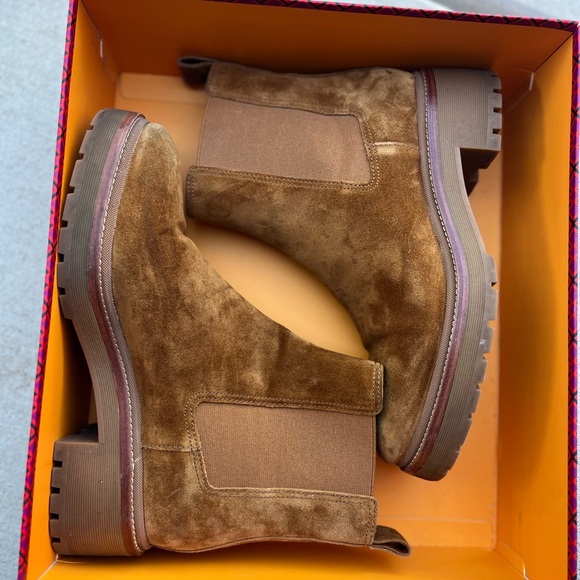 Cognac suede boots TORY Burch - Picture 2 of 8